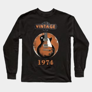 Vintage Guitar 1974 - 50th Birthday Gift Long Sleeve T-Shirt